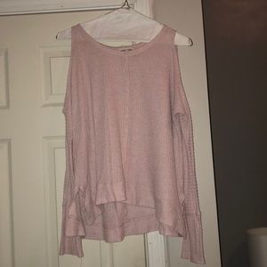 juniors long sleeve open shoulder shirt